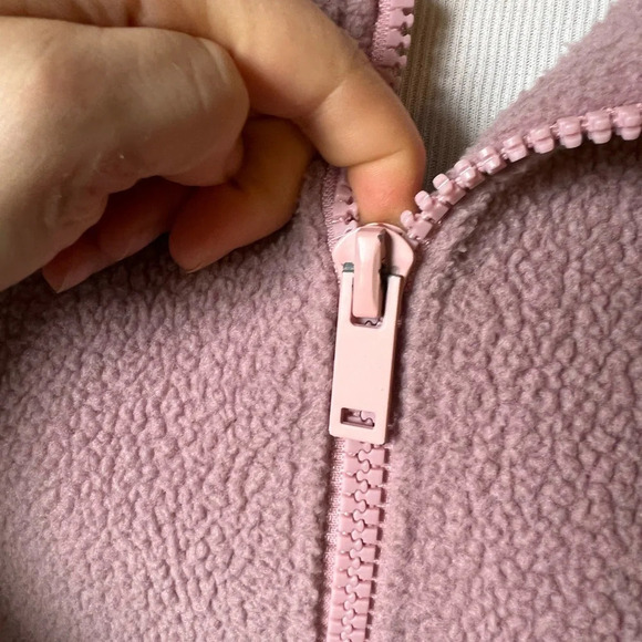 Nap Contrast-Trim Hooded Terry Jacket Pink Cream - Picture 7 of 8